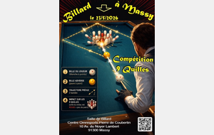 Compétition de billard français 9 quilles – Massy (Essonne)